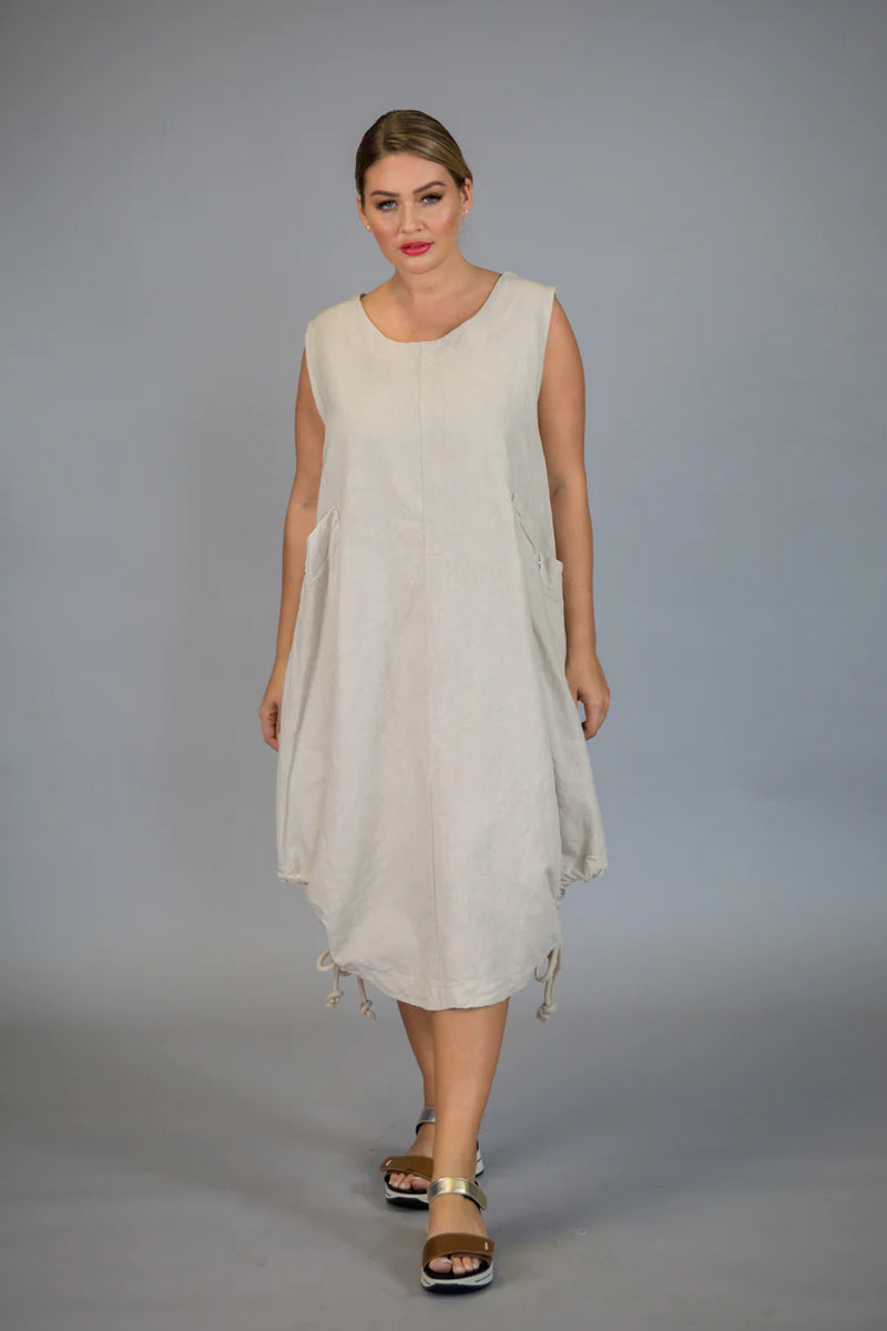 Paolo Tricot Sale, MD51221 Linen Grommet Dress 50% Off Regular