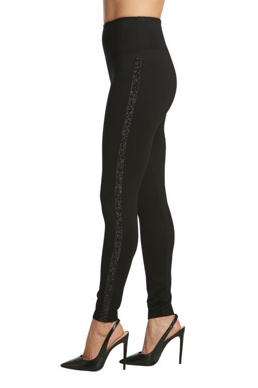 Carre Noir, 4902 Black Sparkle Stripe Legging Style – Boutique Sisi