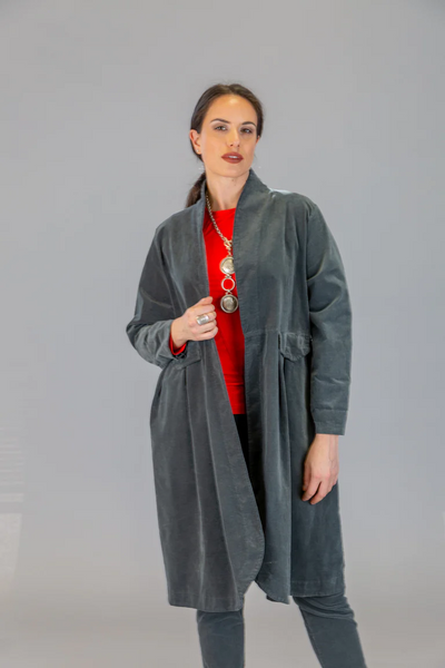 Paolo Tricot Sale, WT217912 Corduroy Empire Button Coat 50% Off Regular Price
