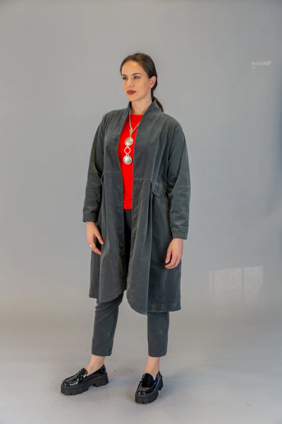 Paolo Tricot Sale, WT217912 Corduroy Empire Button Coat 50% Off Regular Price