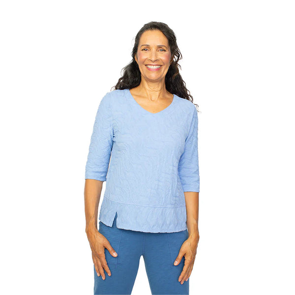 Habitat Spring/Summer, 16315 Elbow Sleeve Tee, Cornflower