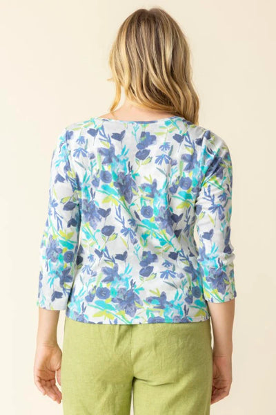 Habitat Spring/Summer, 17310 Everyday Floral Tee, Indigo