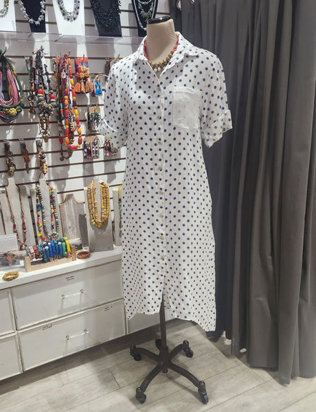 Paolo Tricot Sale, CS11290 Linen Shirt Dress 50% Off Regular Price
