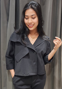 Paolo Tricot Sale, SU8392 Short Cropped Boxy Jacket 40% Off Regular Price