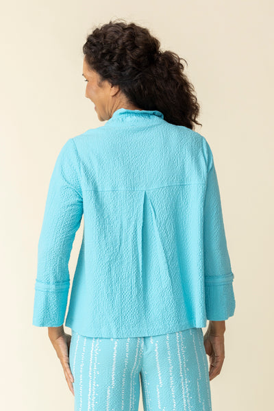 Habitat Spring/Summer, 21321 Ruched Collar Swing Jacket, Malibu