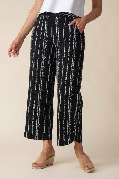 Habitat Spring/Summer, 22079 Tulip Hem Crop Pant, Black