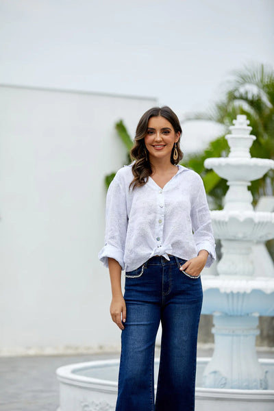 Orange by Fashion Village, 4928 Diamond & Pearls Bamboo Denim, Dark