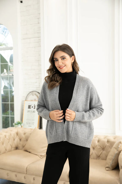 Orange by Fashion Village, KD-10 Madeleine's Cardigan, Grey