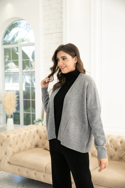 Orange by Fashion Village, KD-10 Madeleine's Cardigan, Grey