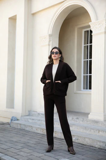 Orange by Fashion Village, KD-10 Madeleine's Cardigan, Mocha