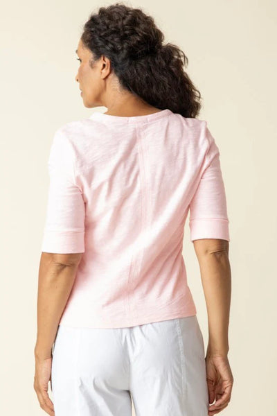 Habitat Spring/Summer, 27521 Split Neck Tee, Carnation
