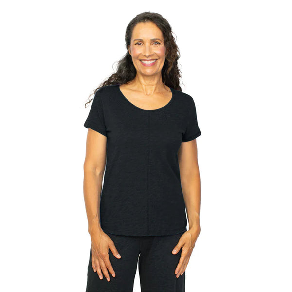 Habitat Spring/Summer, 27524 Coverstitch Tee, Black
