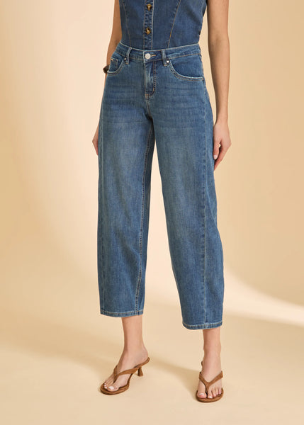 FDJ Jeans, 2795370 Girlfriend Barrel Jeans, Mid Wash