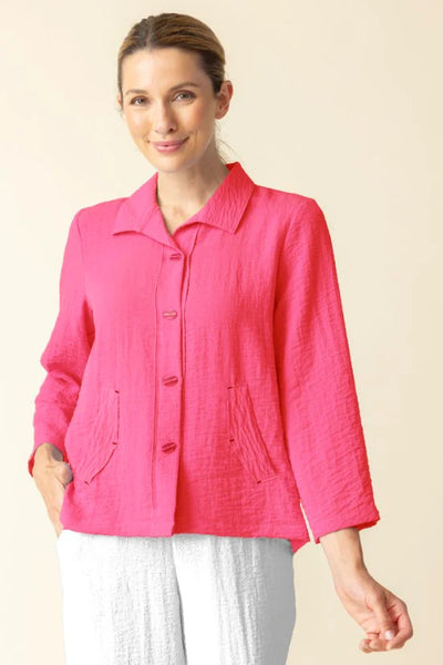 Habitat Spring/Summer, 30649 Pleat Back Jacket, Hot Pink
