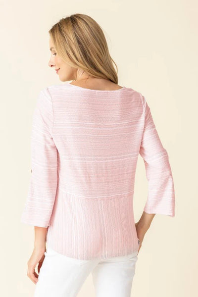 Habitat Spring/Summer, 57937 Pleated Sleeve Swing Top, Gull