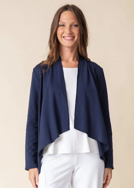 Habitat Spring/Summer, 69330 Drape Front Jacket, Navy