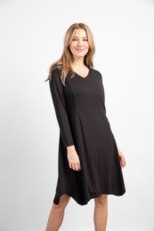 Habitat, 55987 Elbow Sleeve Pocket Dress, Black