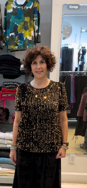 SiSi Fashion, Mimi Sequin Top, Multicolor