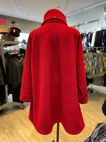Boris Fashion, 1110 Wide Bow Fleece Jacket Red