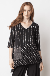 LIV Spring/Summer Sale, 143374 Drawstring Tunic, Black 50% Off Regular Price