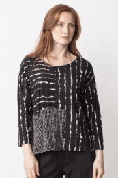 LIV Spring/Summer Sale, 143391 Mixed Pullover, Black 50% Off Regular Price
