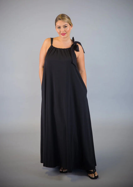 Paolo Tricot Sale, SU8253 Long Bow Dress 50% Off Regular Price