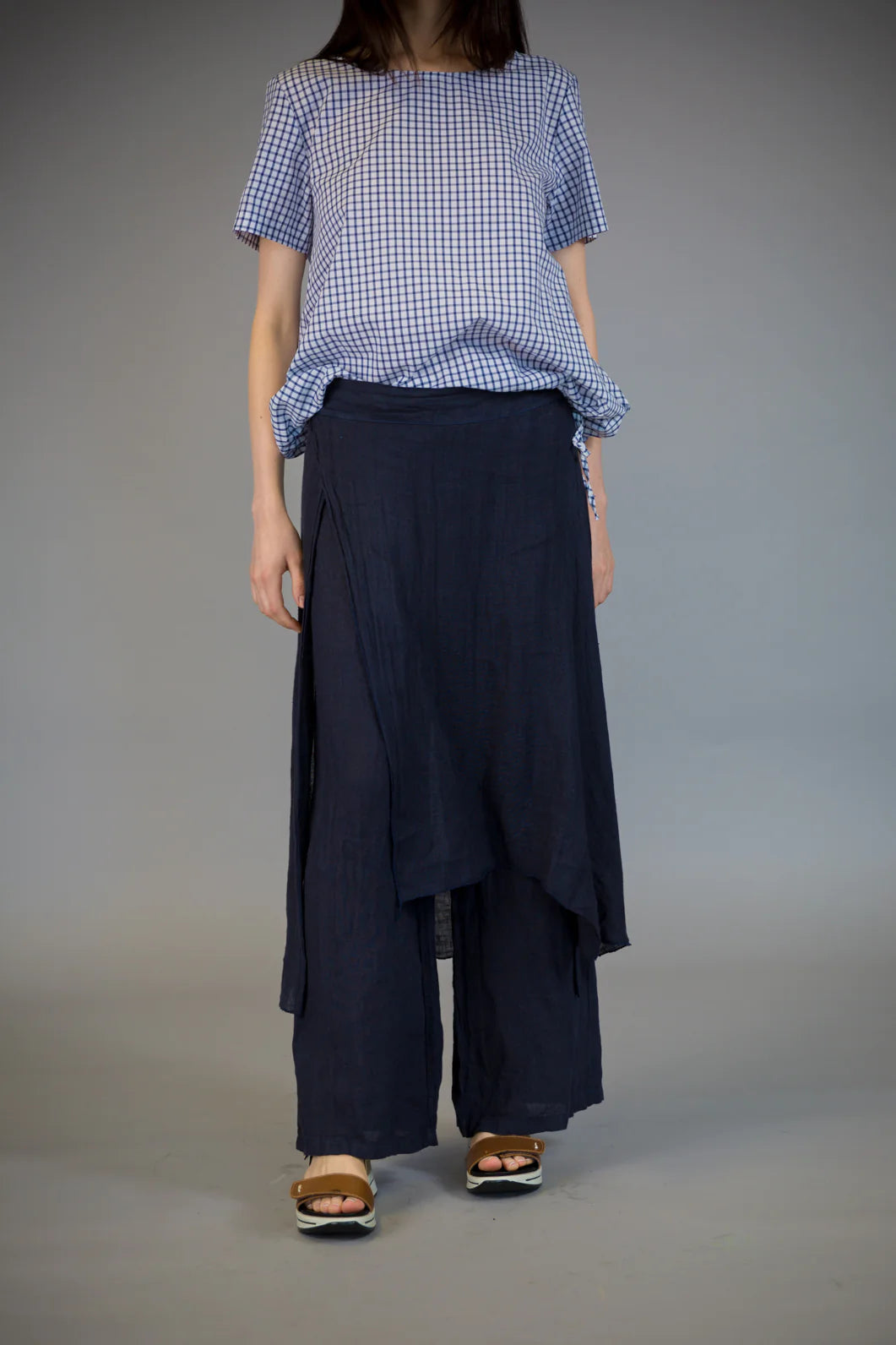 Paolo Tricot Sale, CS10976 Linen Skirt Pant 50% Off Regular Price