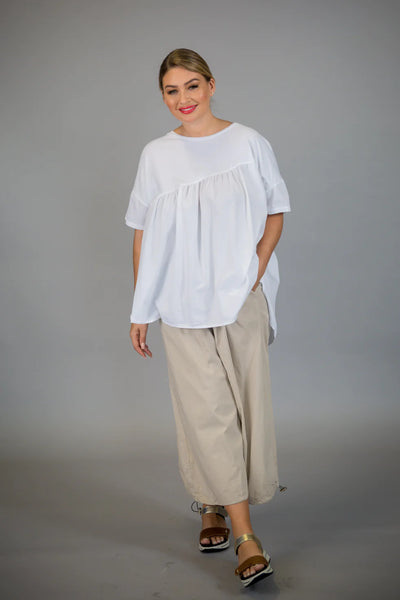 Paolo Tricot, MD3910 Wide Cotton Crop Pant