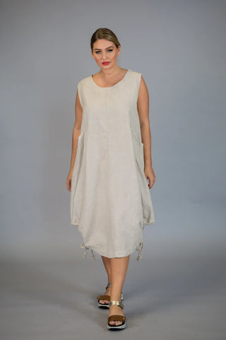 Paolo Tricot, MD51221 Linen Grommet Dress