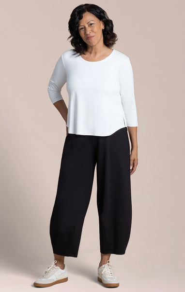 Sympli, S27237 Lux Narrow Lantern Pant, Black