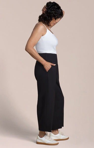 Sympli, S27237 Lux Narrow Lantern Pant, Black