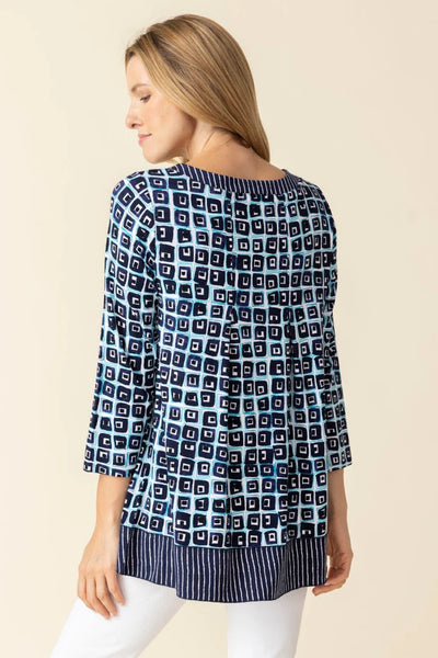 Habitat Spring/Summer, 57027 Pleat Back Tunic Mix, Navy
