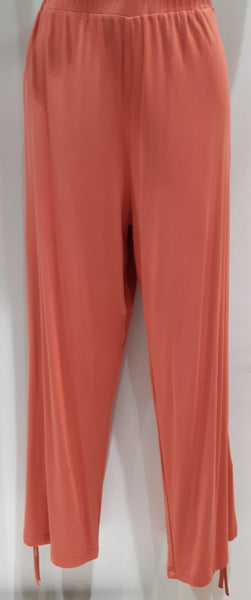 Orange by Fashion Village (Bamboo), 9897 Capri Pant With Side Tie