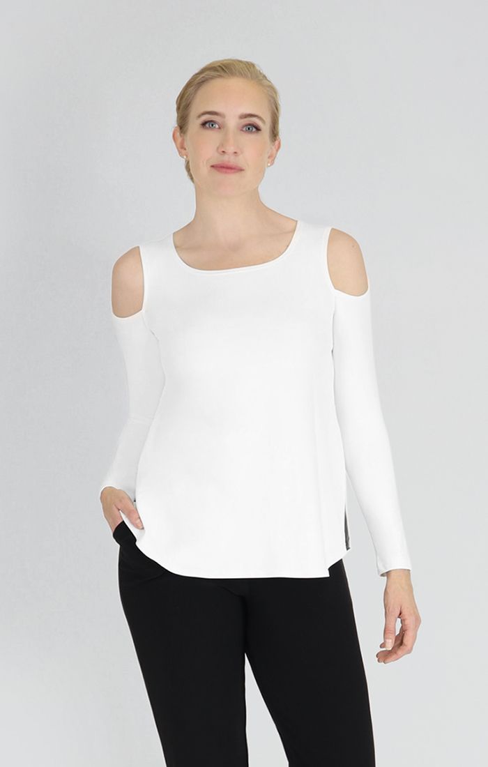 Sympli Sale, 22114R-3 Nu-glimpse T Relax, Long Sleeves, Oatmeal, 50% Off Regular Price