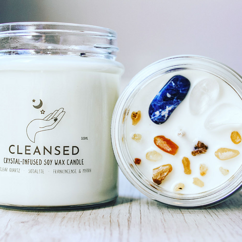 Houseware Collection, Crystal-Infused Soy Wax Candle
