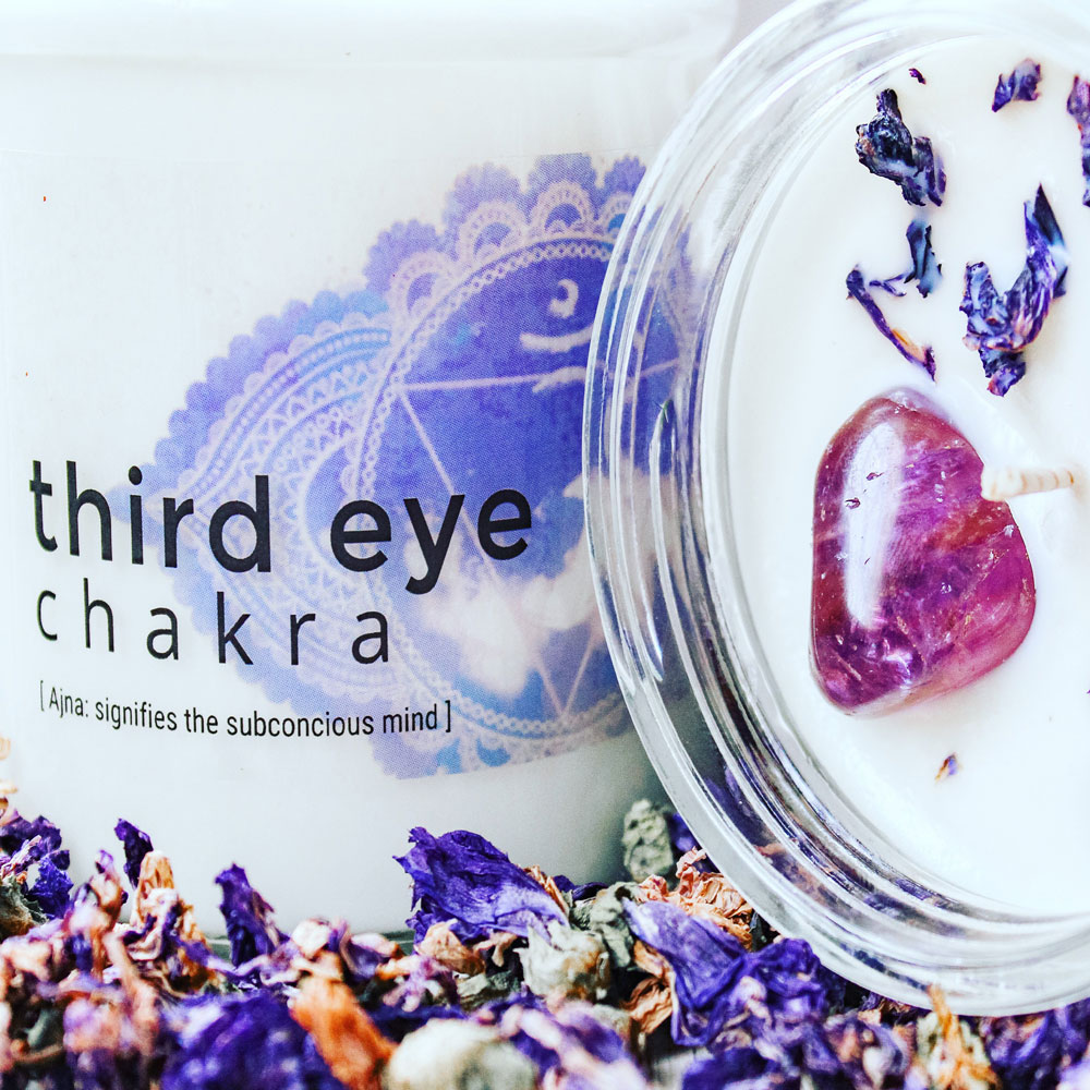 Houseware Collection, Third Eye Chakra Crystal Candle