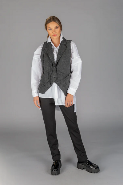 Paolo Tricot Sale, WT220802 Buttoned Short Vest 50% Off Regular Price