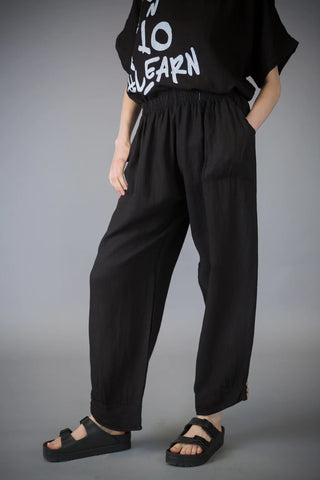 Paolo Tricot Sale, 60028 Linen Pant With Side Buttons 50% Off Regular Price