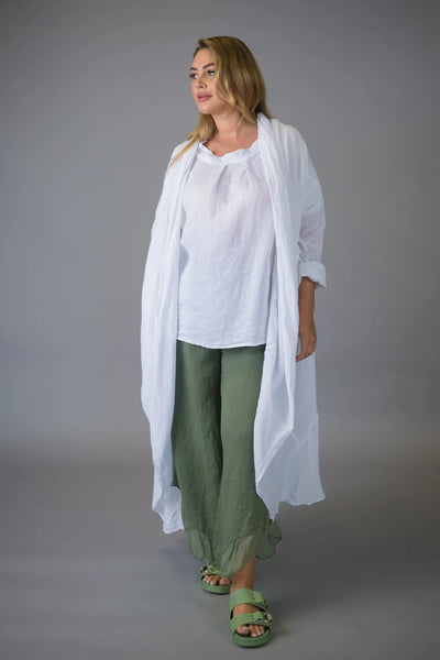 Paolo Tricot, SG7193 Long Linen Duster