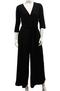 Gilmour, BD-3036 Bamboo 3/4 Sleeve Crossover Jumpsuit