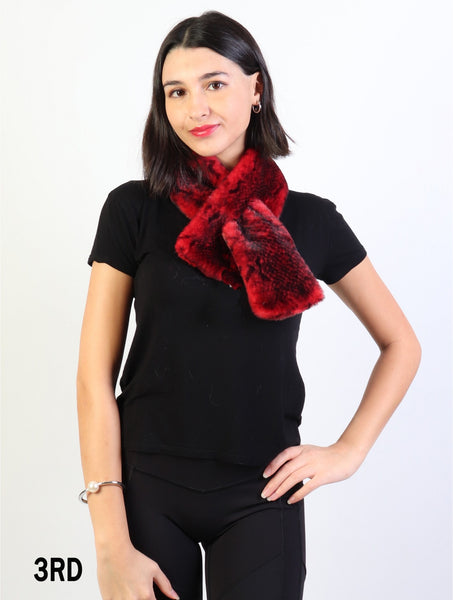 Accessories 2022, SF 17333 Faux Fur Scarf with Snakeskin Print