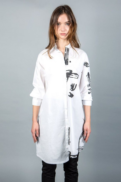 Paolo Tricot Sale, SD04 Asymmetrical Tunic Shirt 50% Off Regular Price